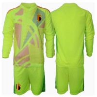 Camiseta Bélgica Portero Segunda Equipación Replica Eurocopa 2024 para niños mangas largas (+ Pantalones cortos)